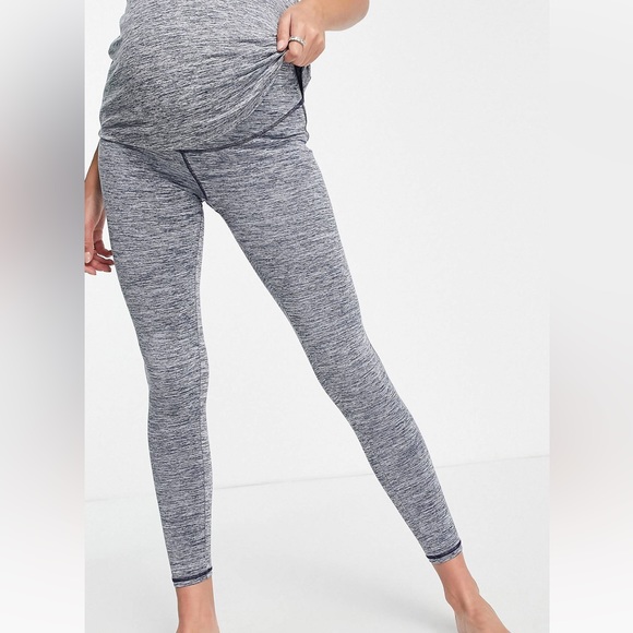 NWT ASOS 4505 Maternity Yoga Leggings in Heather/Blue - Size US 2 - Picture 3 of 10